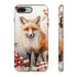 Christmas Fox in a Wreath of Red Berries - Impact Resistant Phone Case iPhone 8 Plus Matte